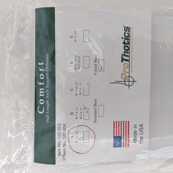 Prothotics full length Arch Supports, soft Size A - Picture 3 of 5